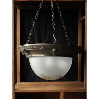 大きな切子半球照明　A087 