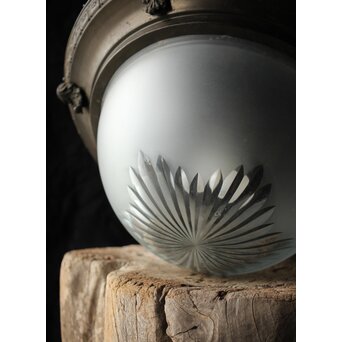 大きな切子半球照明　A087 