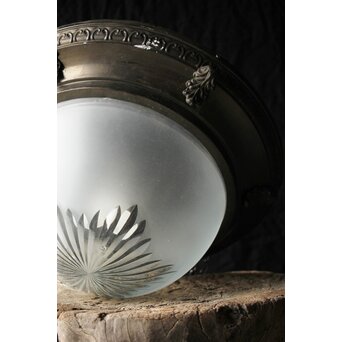 大きな切子半球照明　A087 