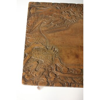 日光彫 龍紋飾棚/違棚　X433 