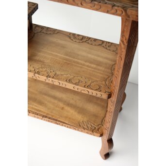 日光彫 龍紋飾棚/違棚　X433 