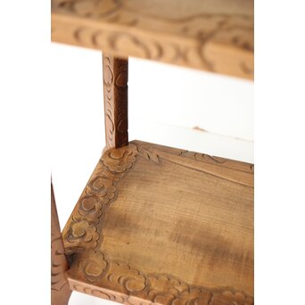 日光彫 龍紋飾棚/違棚　X433 