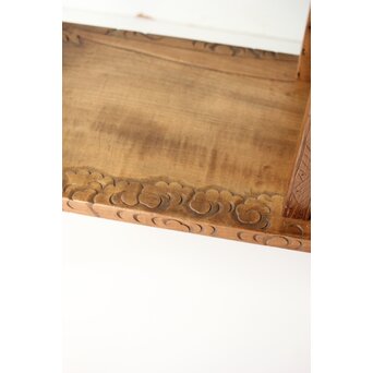 日光彫 龍紋飾棚/違棚　X433 