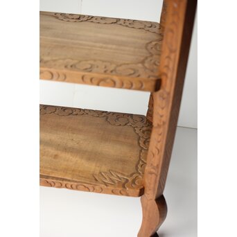 日光彫 龍紋飾棚/違棚　X433 