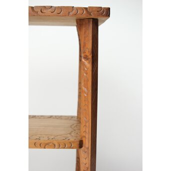 日光彫 龍紋飾棚/違棚　X433 