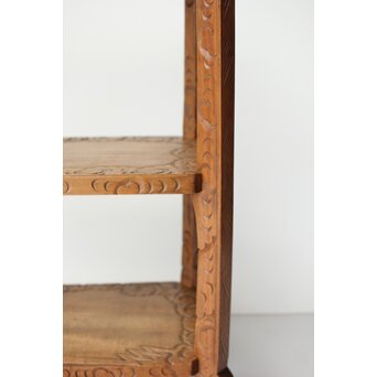 日光彫 龍紋飾棚/違棚　X433 