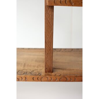 日光彫 龍紋飾棚/違棚　X433 