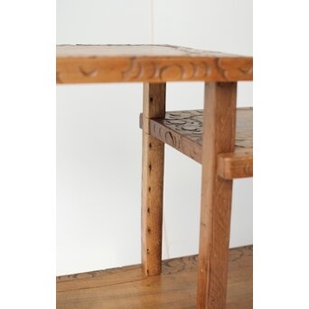 日光彫 龍紋飾棚/違棚　X433 