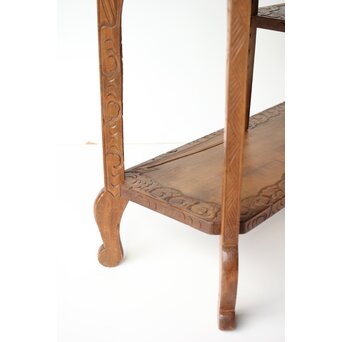 日光彫 龍紋飾棚/違棚　X433 