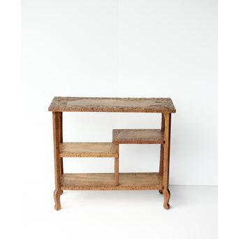 日光彫 龍紋飾棚/違棚　X433 