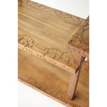 日光彫 龍紋飾棚/違棚　X433 