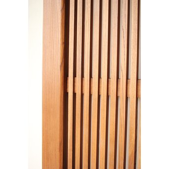 総欅 釘無格子蔵戸　W0135Y 