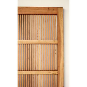 総欅 釘無格子蔵戸　W0135Y 