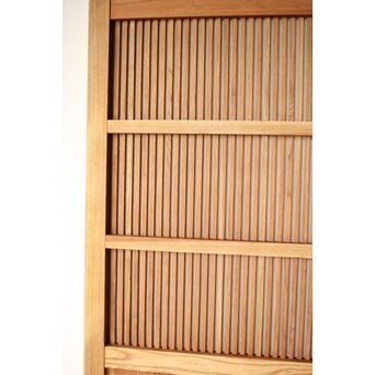 総欅 釘無格子蔵戸　W0135Y 