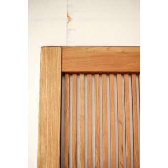 総欅 釘無格子蔵戸　W0135Y 