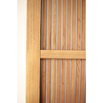 総欅 釘無格子蔵戸　W0135Y 