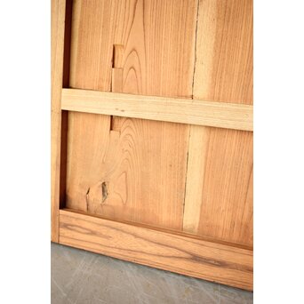 総欅 釘無格子蔵戸　W0135Y 