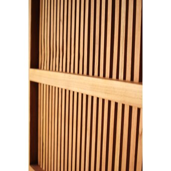 総欅 釘無格子蔵戸　W0135Y 