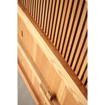 総欅 釘無格子蔵戸　W0135Y 