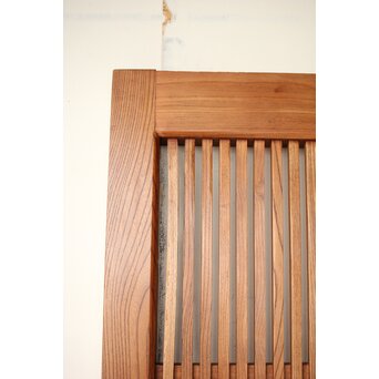 総欅 釘無格子蔵戸　W0135Y 