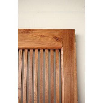 総欅 釘無格子蔵戸　W0135Y 