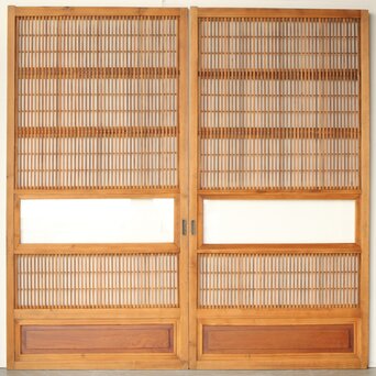 障子枠付 格子戸 2枚1組　L1117