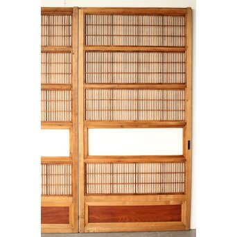 障子枠付 格子戸 2枚1組　L1117 