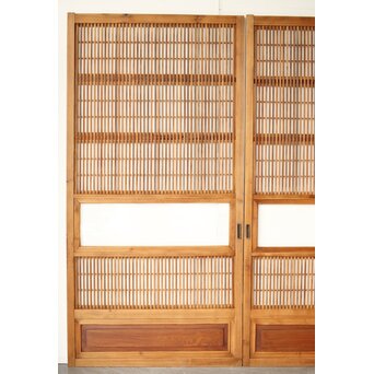 障子枠付 格子戸 2枚1組　L1117 