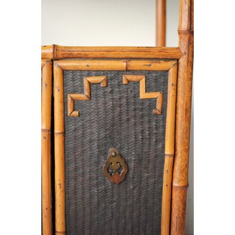 支那竹 網代細工飾棚/違棚　U340 