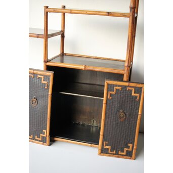 支那竹 網代細工飾棚/違棚　U340 