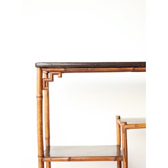 支那竹 網代細工飾棚/違棚　U340 