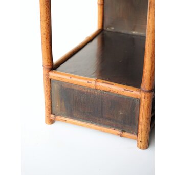 支那竹 網代細工飾棚/違棚　U340 