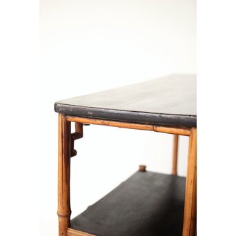 支那竹 網代細工飾棚/違棚　U340 