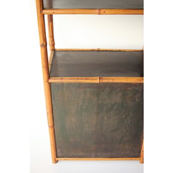 支那竹 網代細工飾棚/違棚　U340 