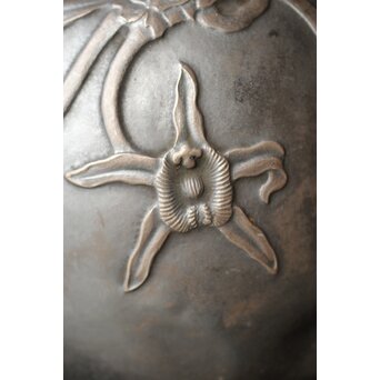 在銘 蘭 純銀打出花瓶　M393 