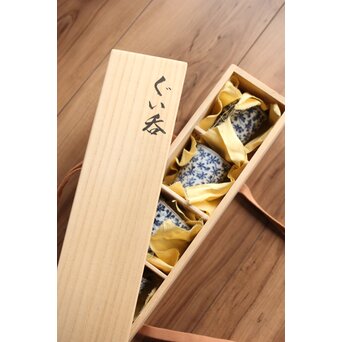 古伊万里 唐草漢詩 煎茶碗 5客1組　P444 