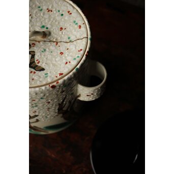 白井半七 桜 水指 共箱 替蓋　P445 