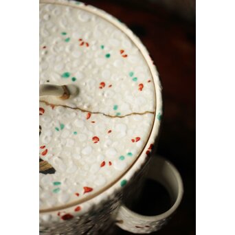 白井半七 桜 水指 共箱 替蓋　P445 