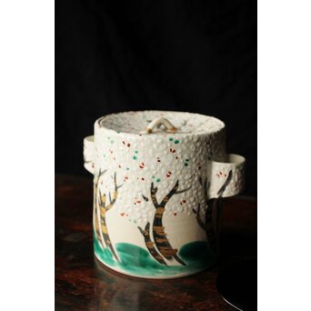 白井半七 桜 水指 共箱 替蓋　P445 