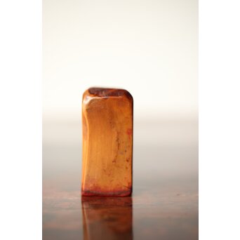 篆刻家 石川蘭八 中村蘭台 印材 2点1組 師弟同字刻印「徳」 U341 