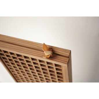 寧楽鳳嶽 川崎鳳嶽  風炉先屏風 捻組格子 吉野杉伐造　X434 