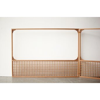 寧楽鳳嶽 川崎鳳嶽  風炉先屏風 捻組格子 吉野杉伐造　X434 