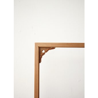 寧楽鳳嶽 川崎鳳嶽  風炉先屏風 捻組格子 吉野杉伐造　X434 