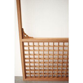 寧楽鳳嶽 川崎鳳嶽  風炉先屏風 捻組格子 吉野杉伐造　X434 