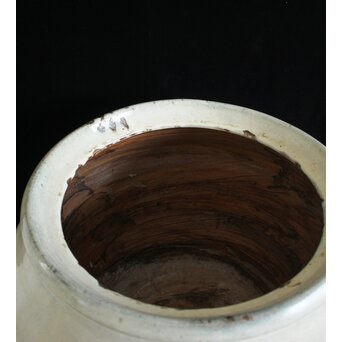 浜田庄司 大作 掛分火鉢 共箱　P446 