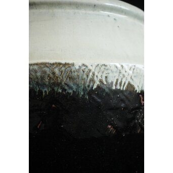 浜田庄司 大作 掛分火鉢 共箱　P446 