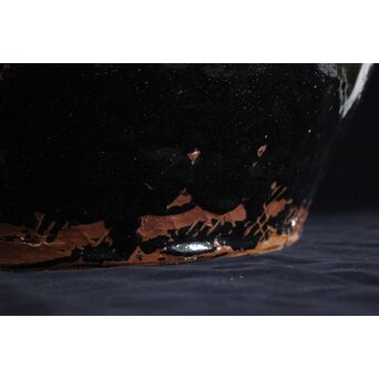 浜田庄司 大作 掛分火鉢 共箱　P446 