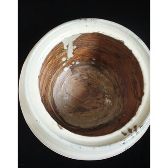 浜田庄司 大作 掛分火鉢 共箱　P446 