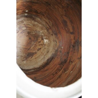 浜田庄司 大作 掛分火鉢 共箱　P446 