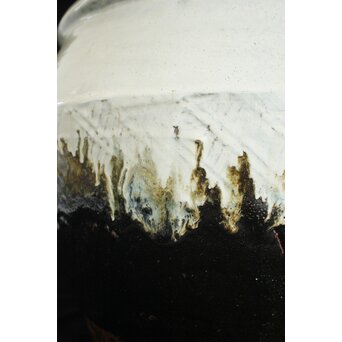 浜田庄司 大作 掛分火鉢 共箱　P446 